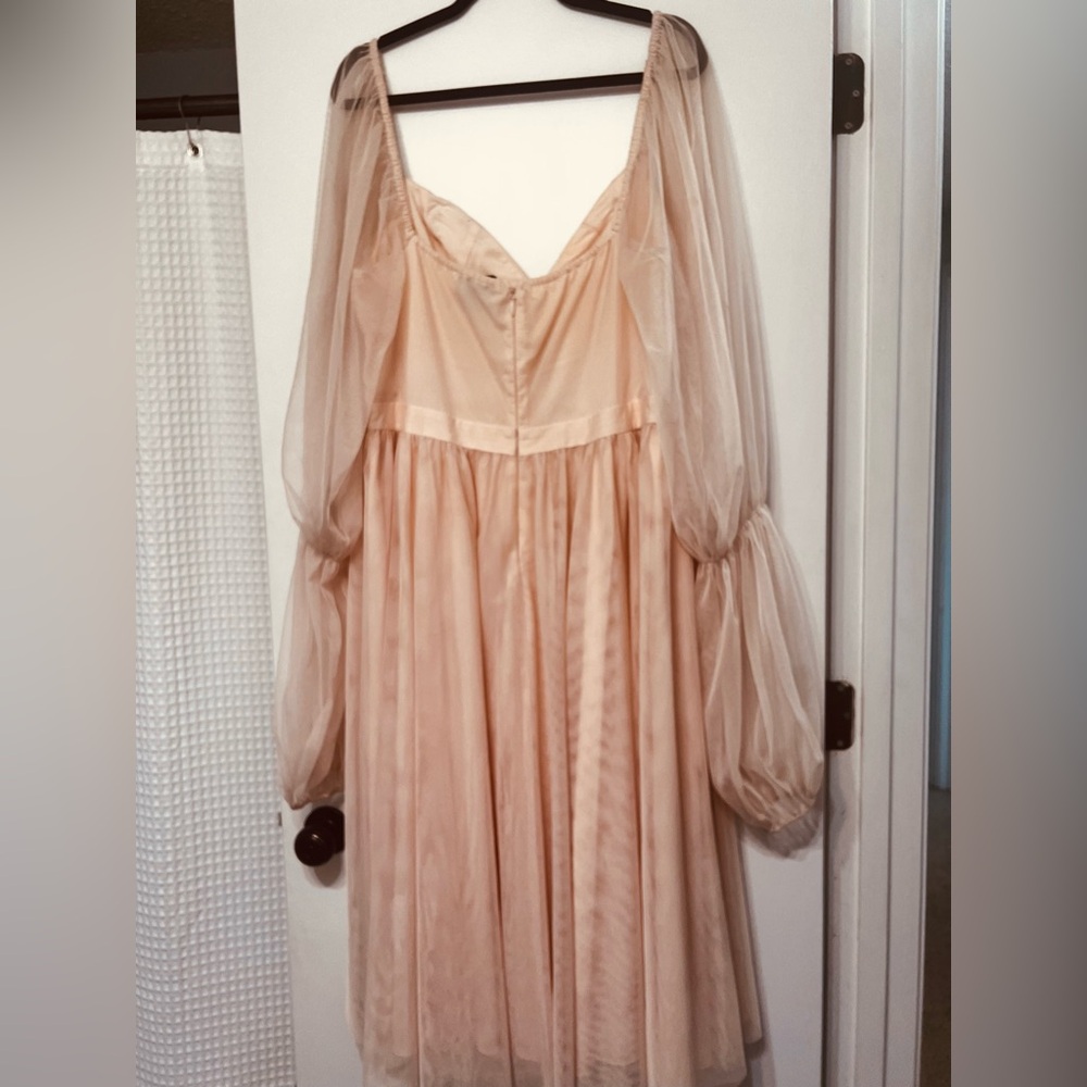 Eloquii Blush Pink Midi Tulle Dress - Picture 7 of 12